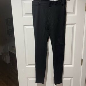 Karl Lagerfeld Womens Black Pinstripe Pants Talls